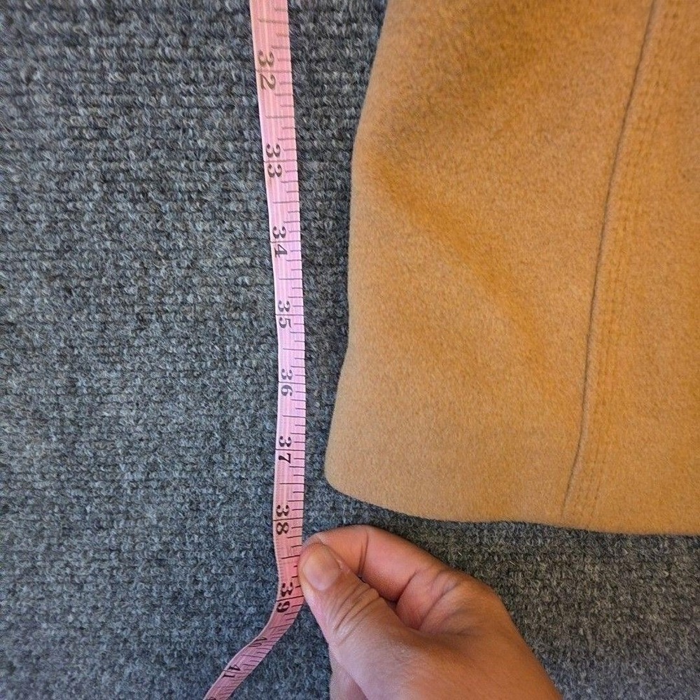 Banana Republic Coat Womens L Brown Wool Single Breasted Overcoat Lined Twill - Picture 4 of 14